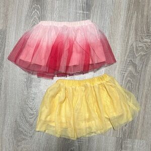 Pink and Yellow Tulle Skirts